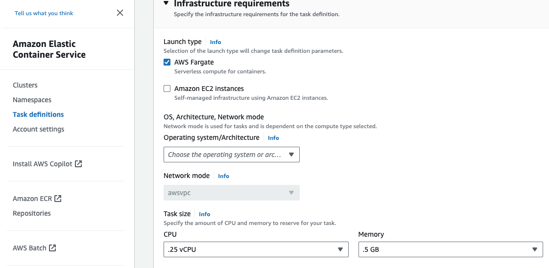 Configure definitions