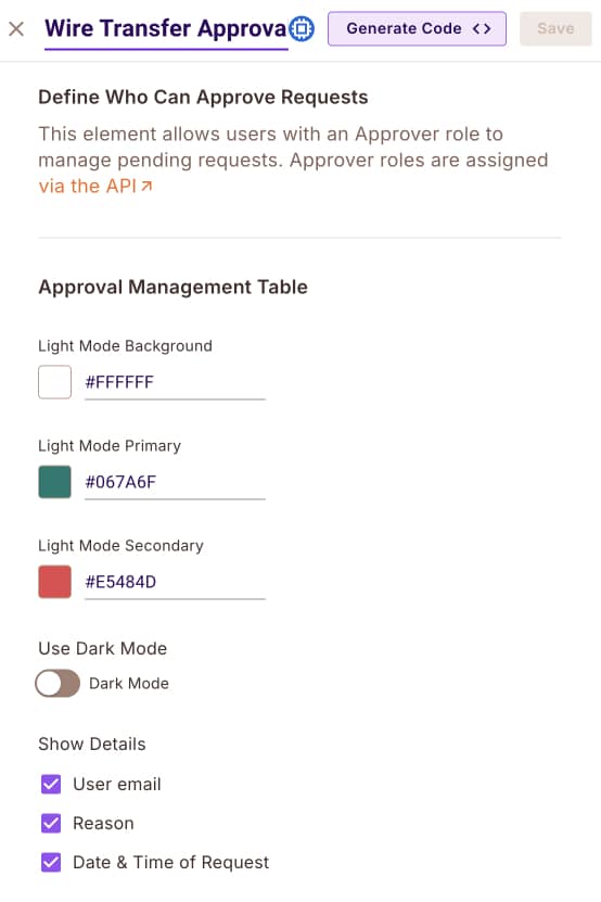 Approval Review Configuration